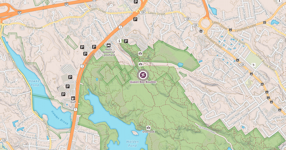 Map preview of Queen Bee Boulder