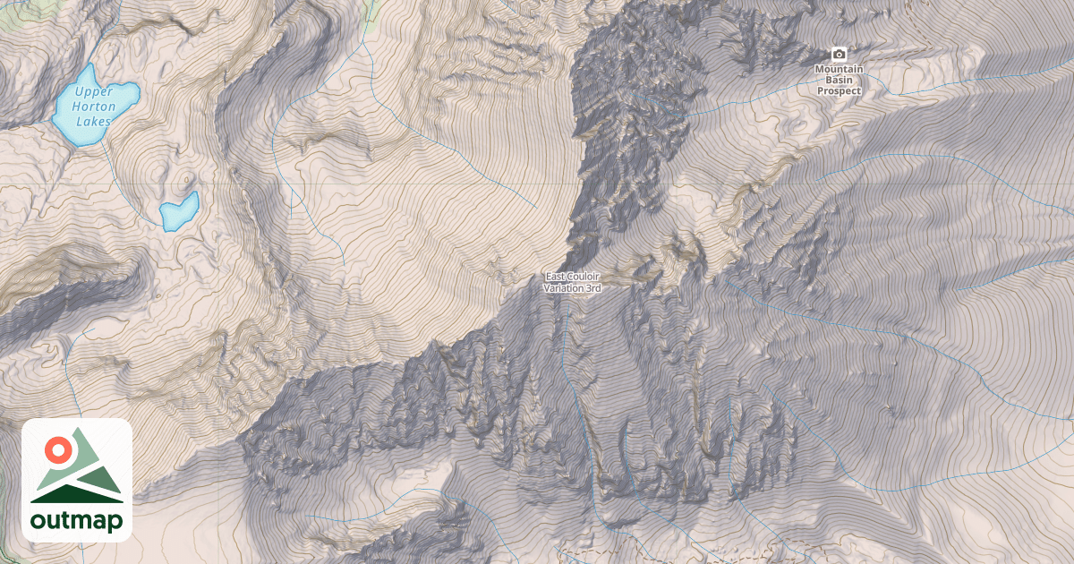 Map of East Couloir Variation