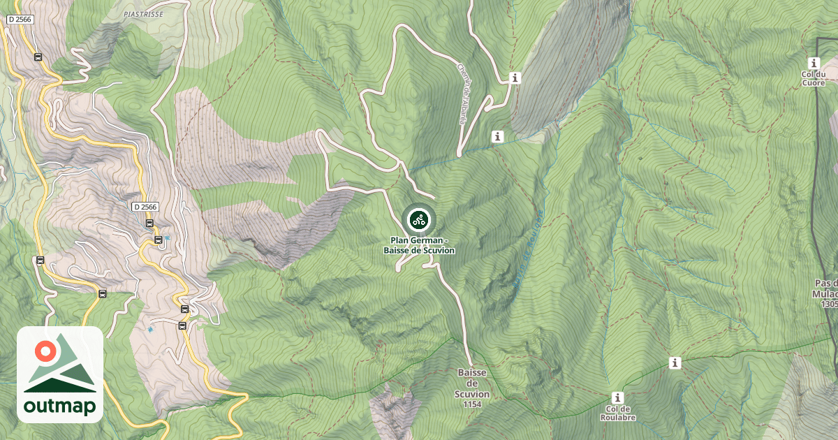 Map of Plan German - Baisse de Scuvion