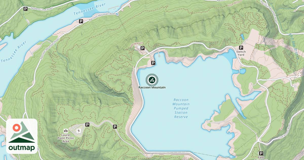 Map of Raccoon Mountain