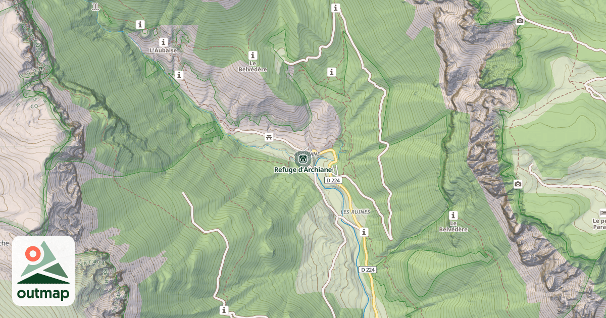Map of Refuge d’Archiane