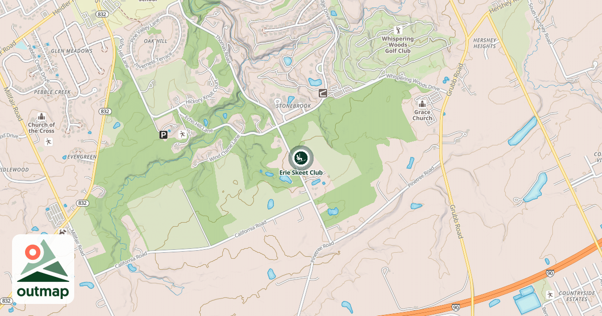 Map of Erie Skeet Club