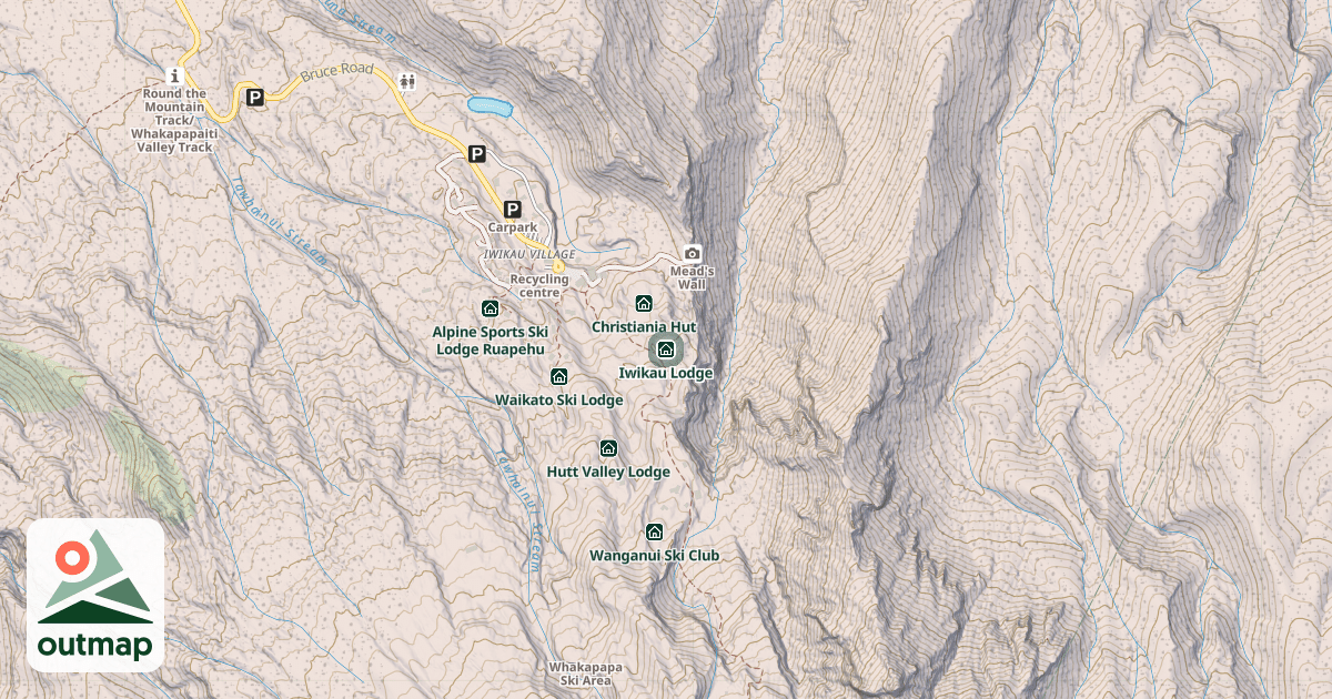 Map of Iwikau Lodge