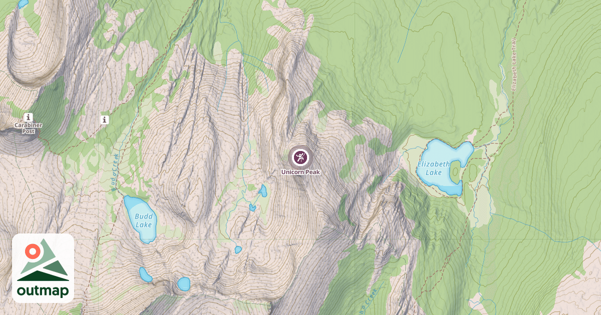 Map of Unicorn Peak