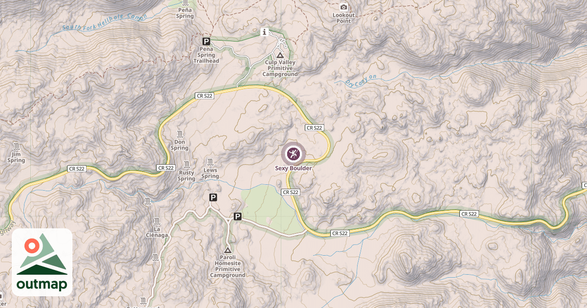 Map of Sexy Boulder