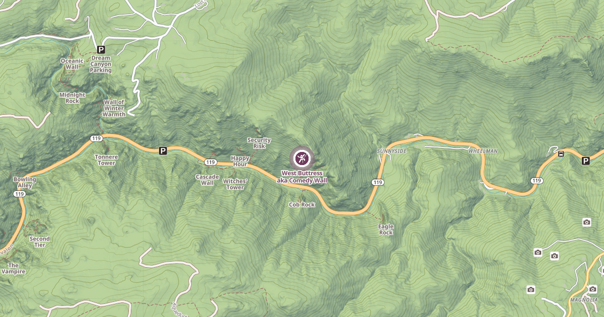 Map preview of West Buttress aka Comedy Wall