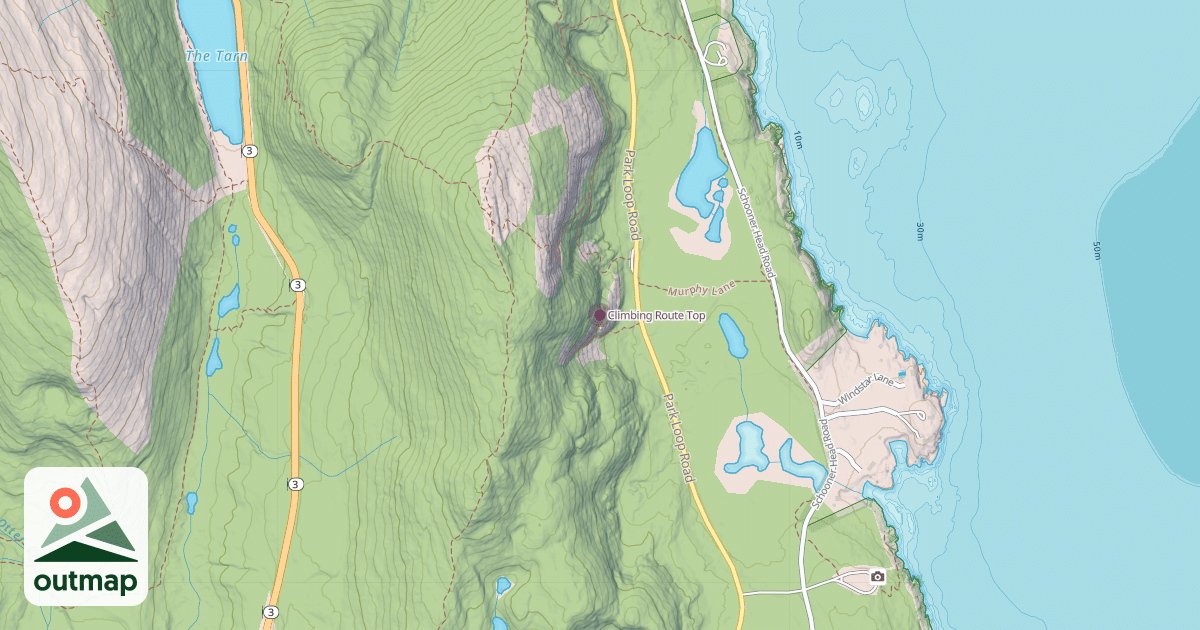 Map of Climbing Route Top