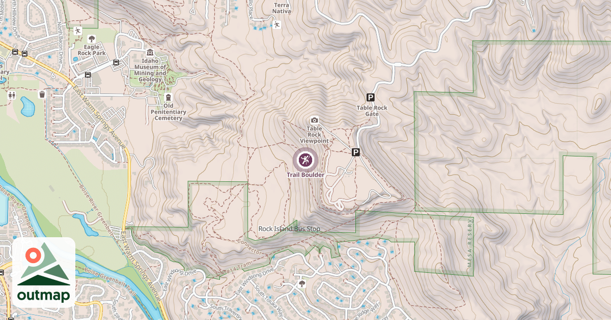 Map of Trail Boulder