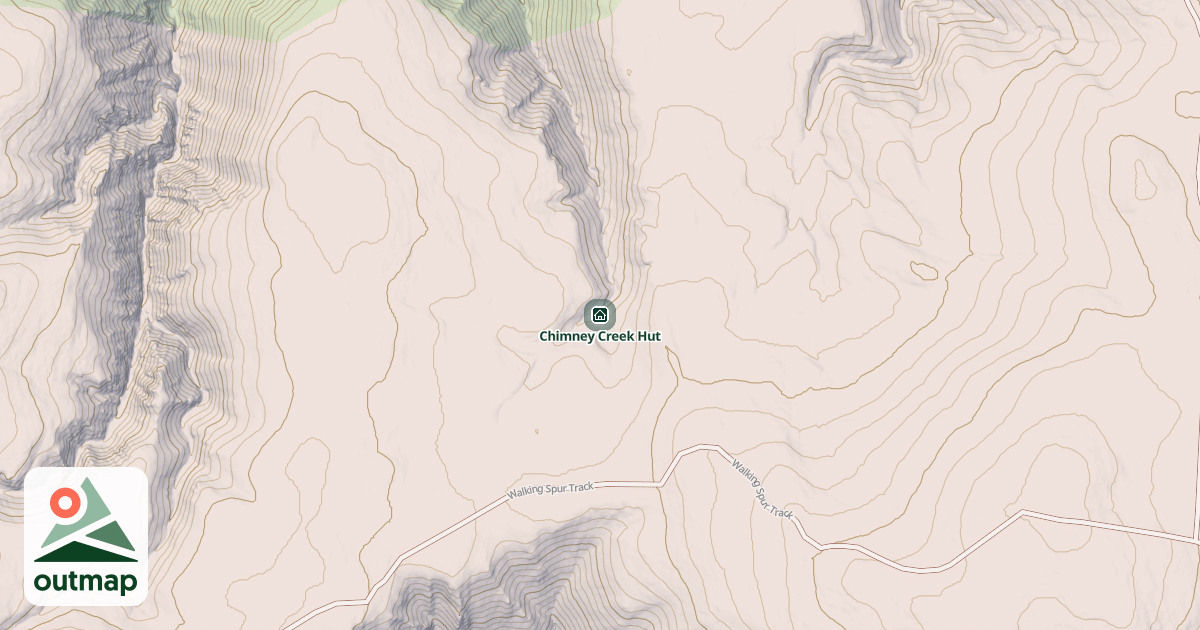 Map of Chimney Creek Hut