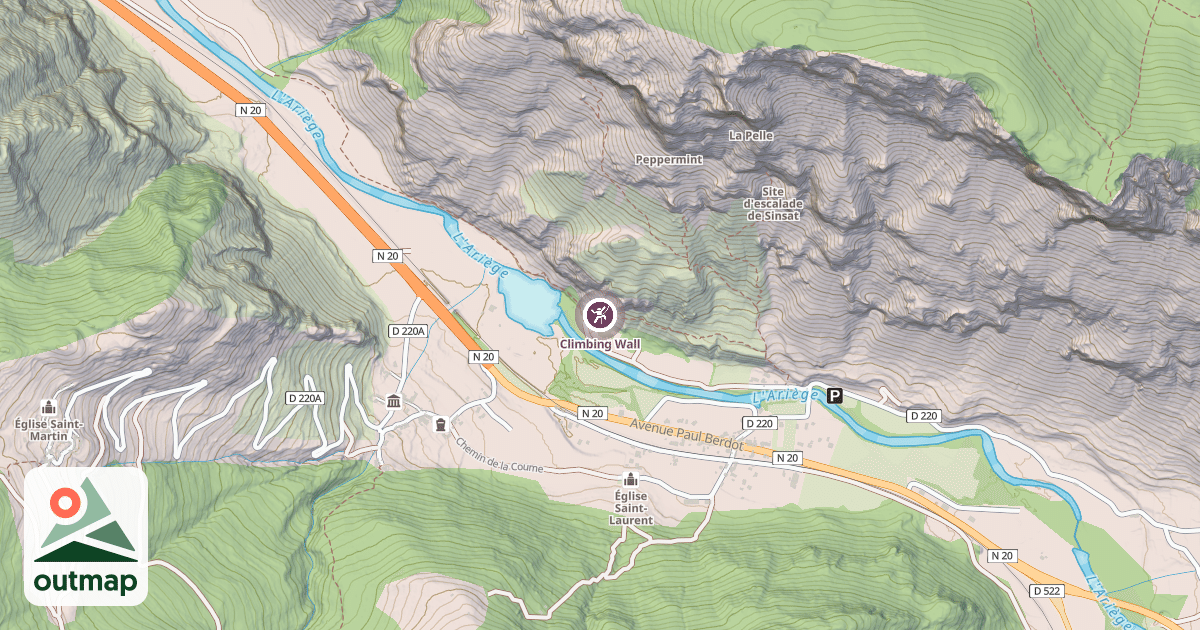 Map of Climbing Wall