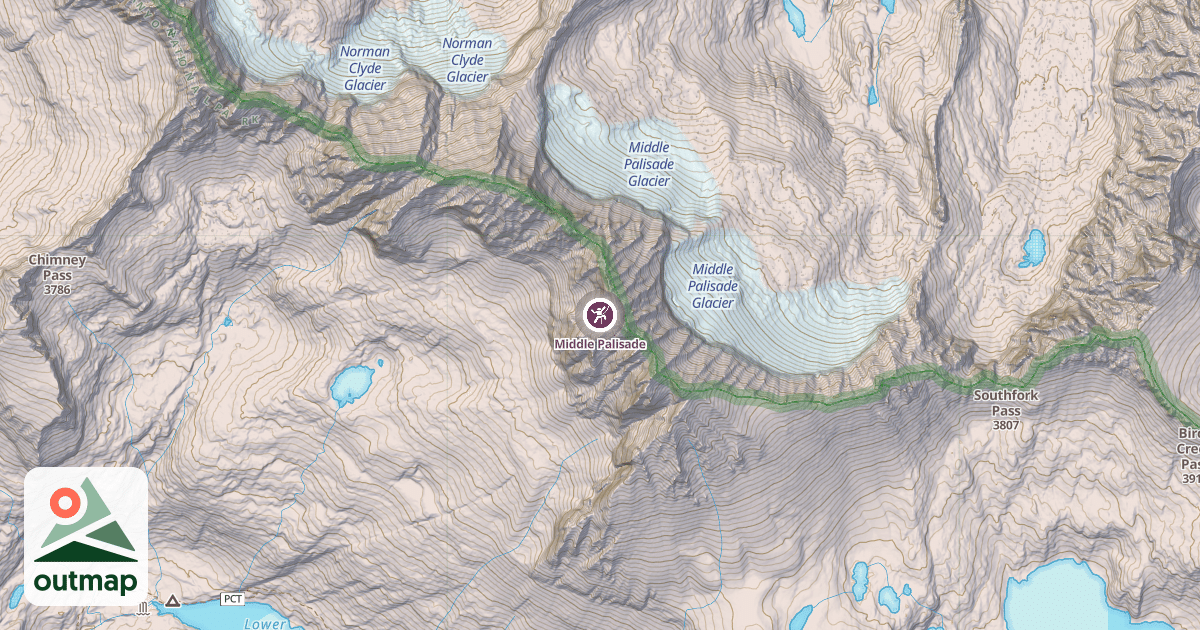 Map of Middle Palisade