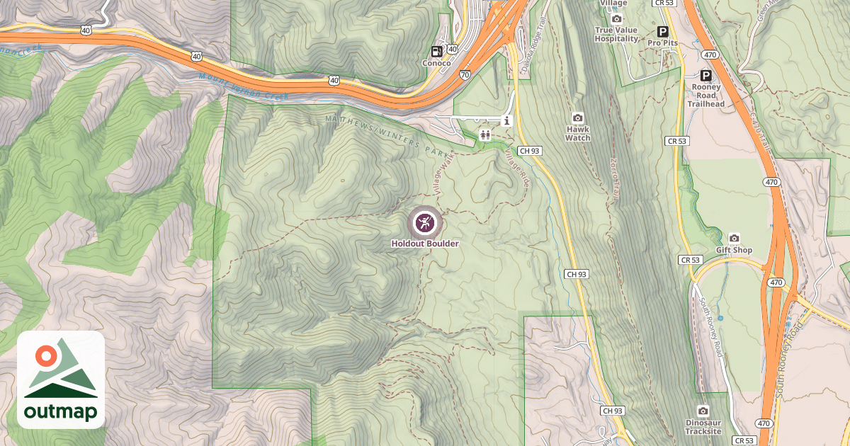 Map of Holdout Boulder