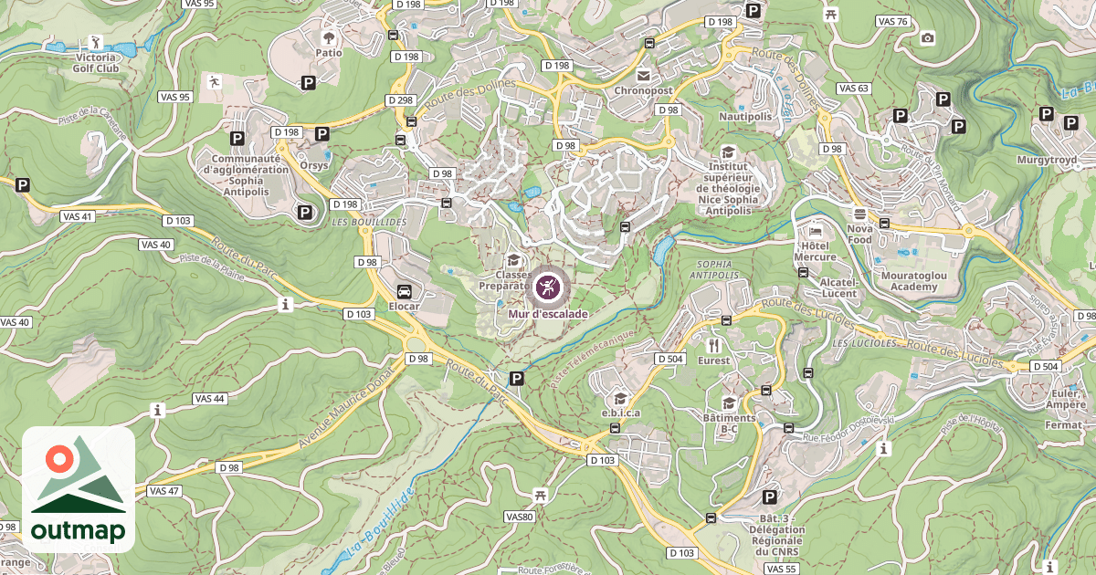Map of Mur d'escalade