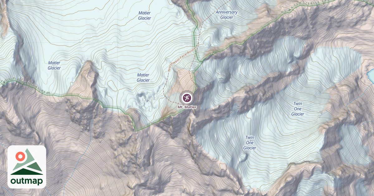 Map of Mt. Matier