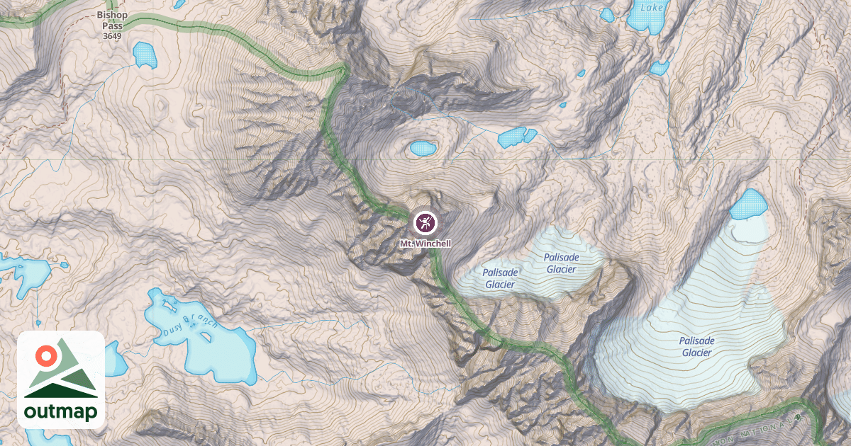 Map of Mt. Winchell