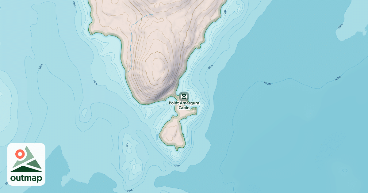 Map of Point Amargura Cabin