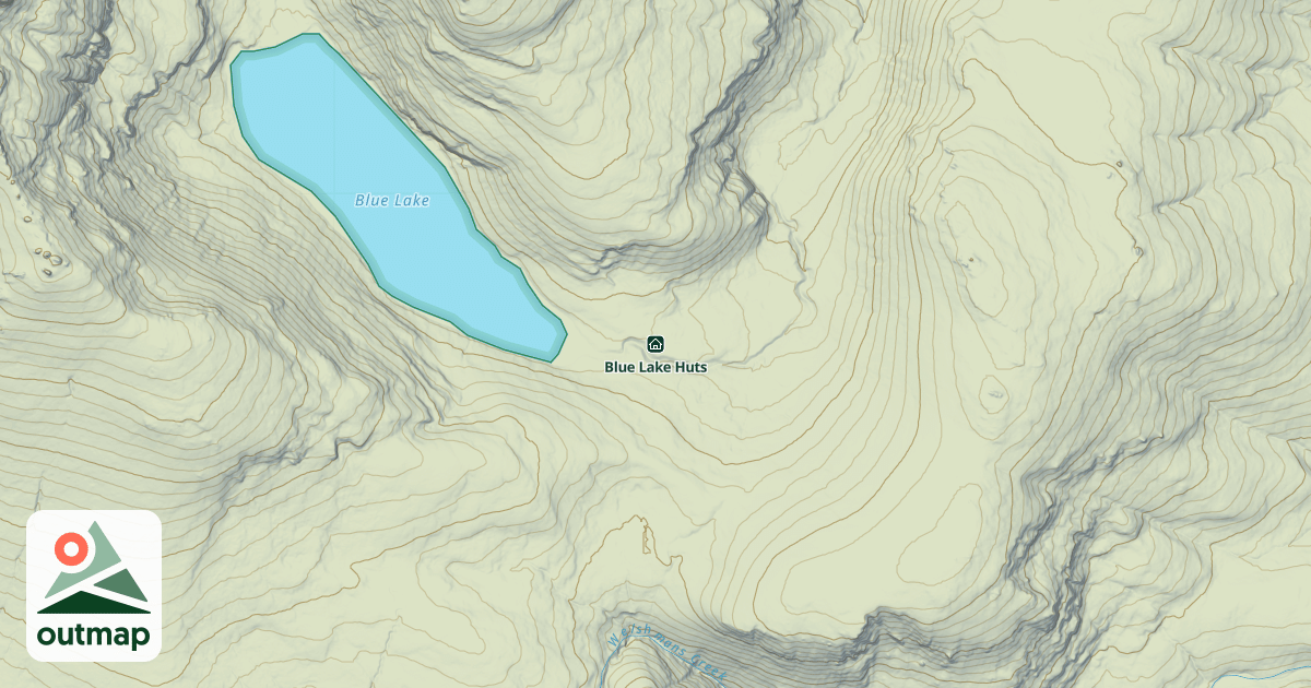 Map of Blue Lake Huts