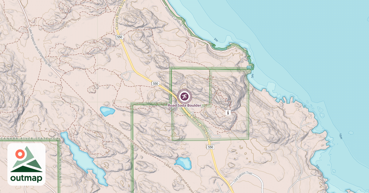 Map of Road Soda Boulder