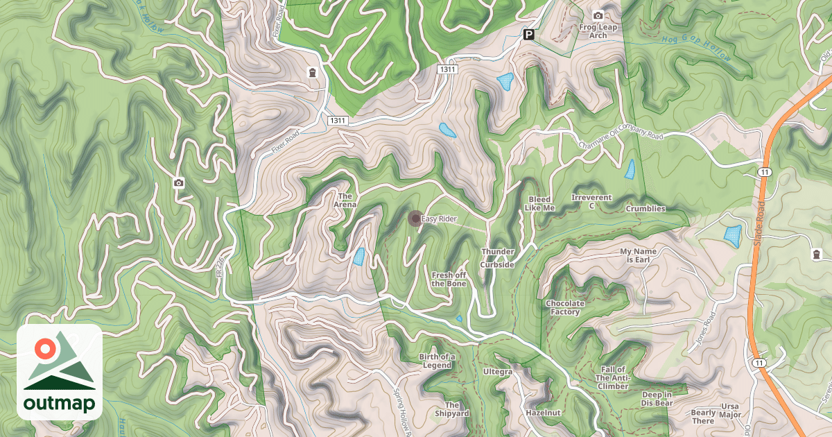 Map of Easy Rider