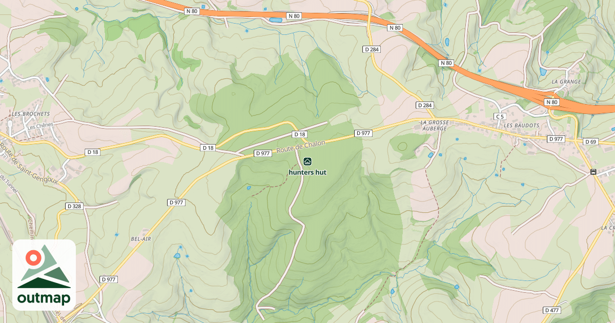 Map of hunters hut