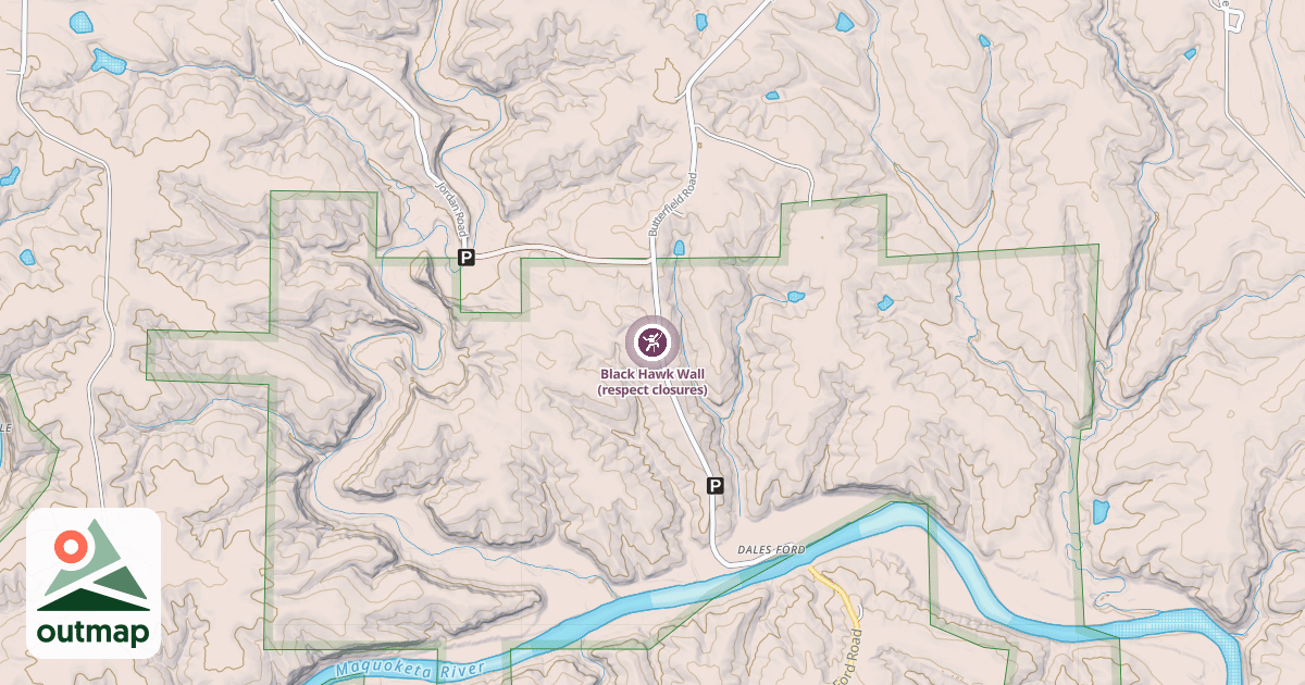 Map of Black Hawk Wall (respect closures)