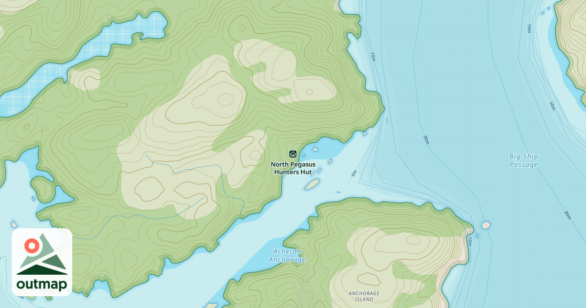 Map of North Pegasus Hunters Hut
