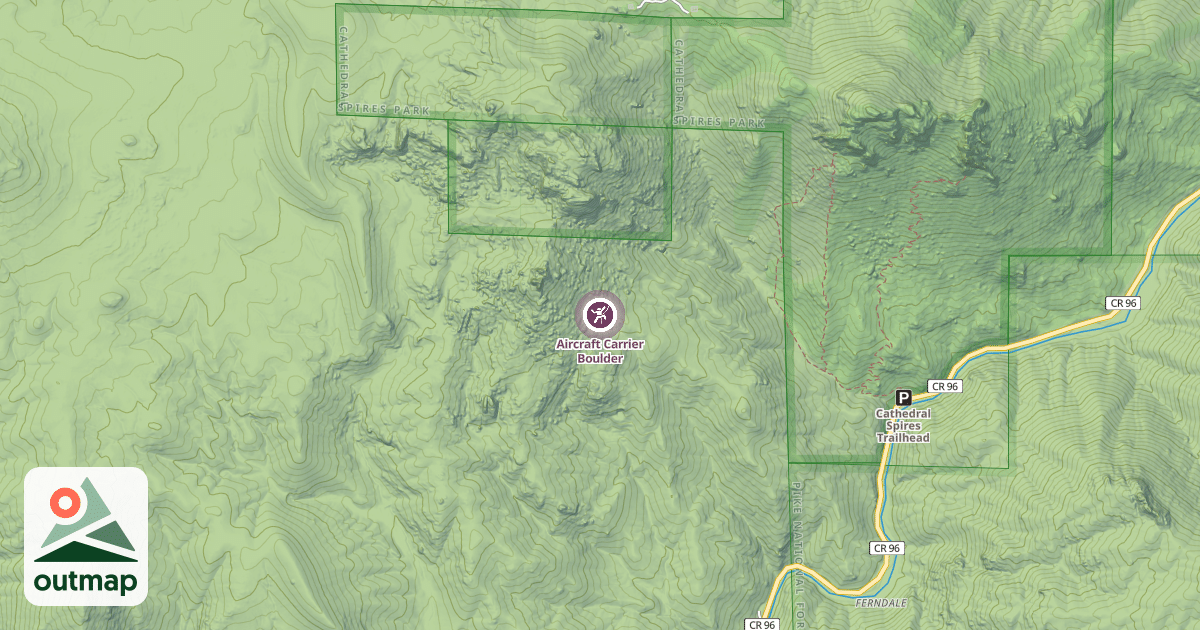 Map of Aircraft Carrier Boulder