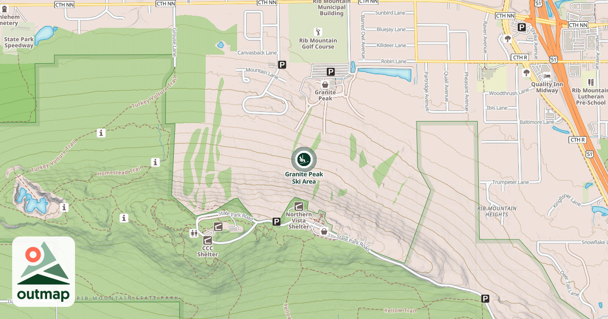 Map of Granite Peak Ski Area