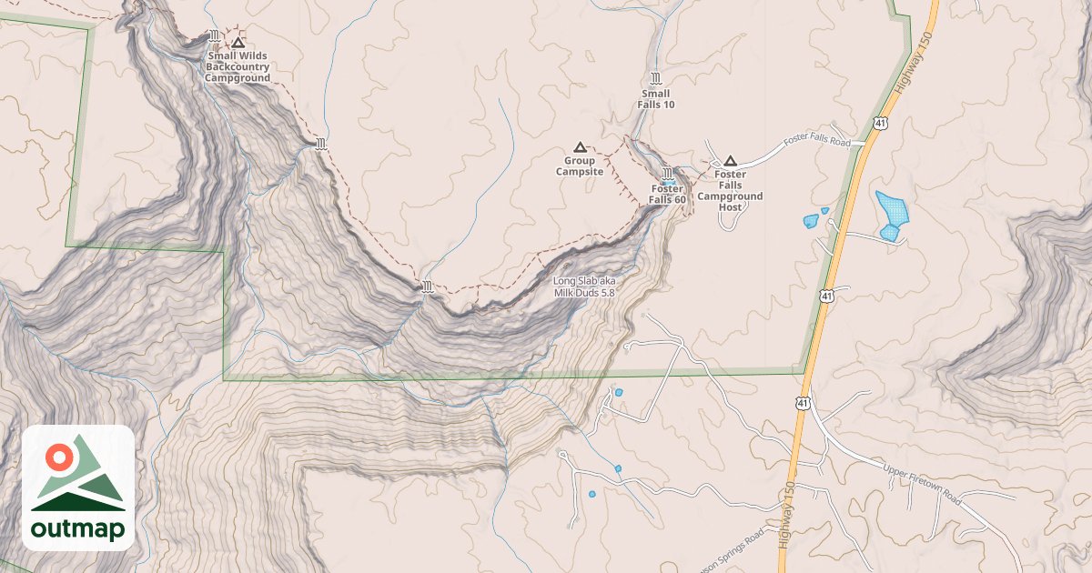 Map of Long Slab aka Milk Duds