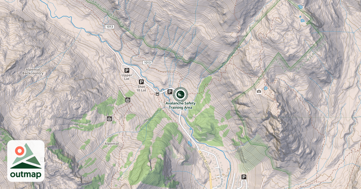 Map of Avalanche Safety Training Area