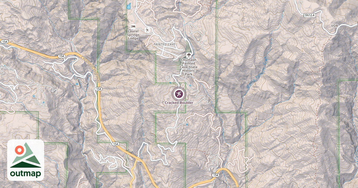 Map of Cracked Boulder