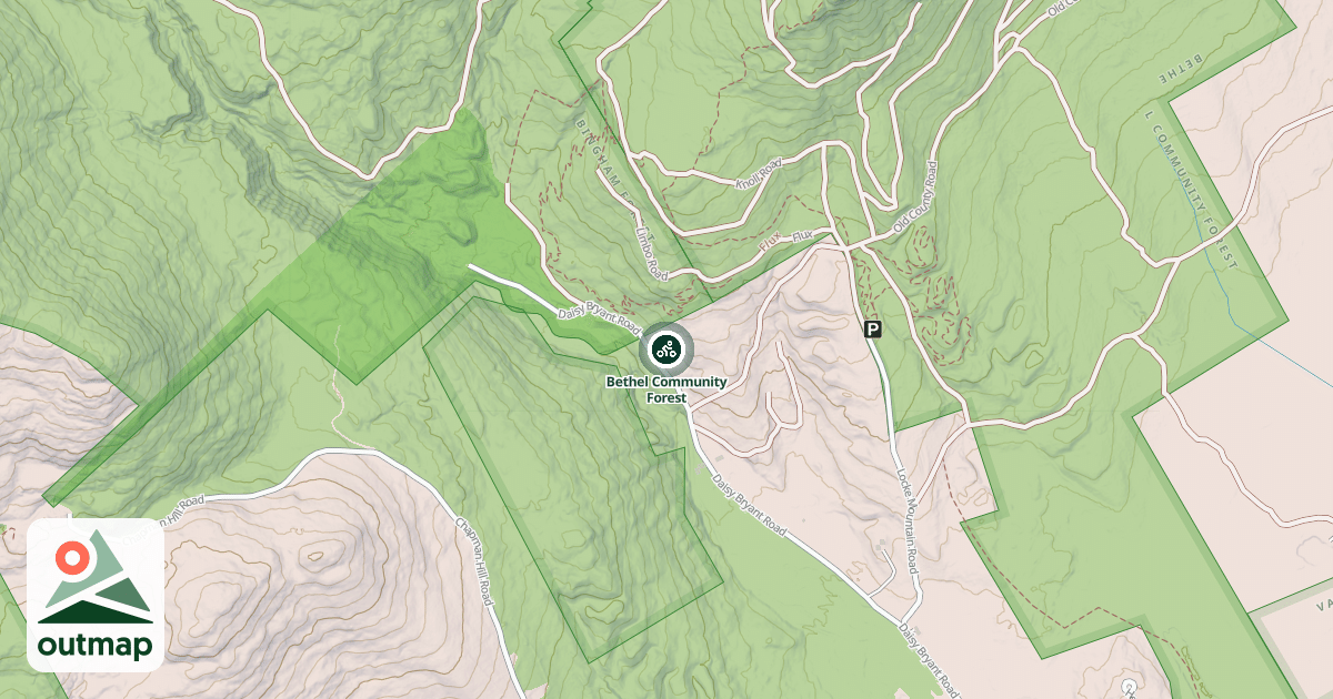 Map of Bethel Community Forest