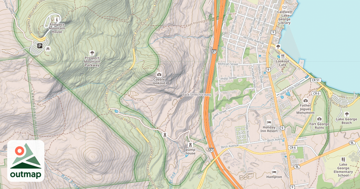 Map of Back Stretch