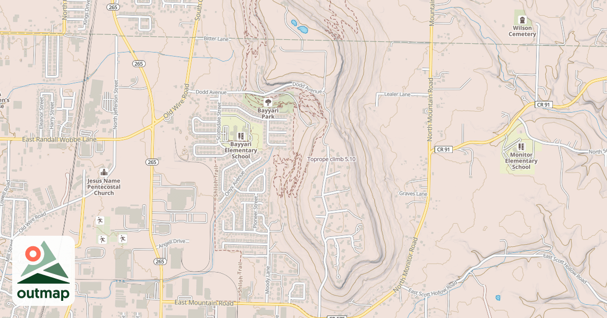 Map of Toprope climb