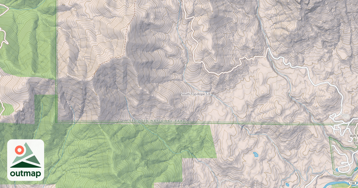 Map of South Top-Rope