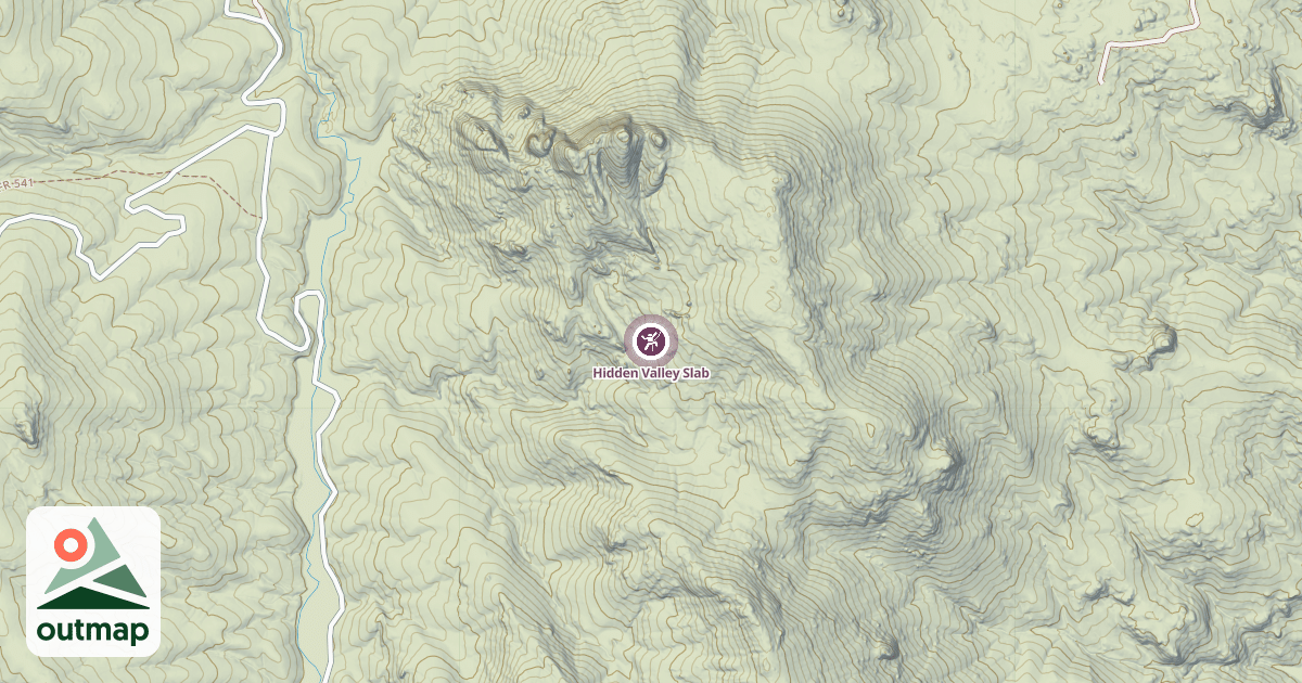 Map of Hidden Valley Slab