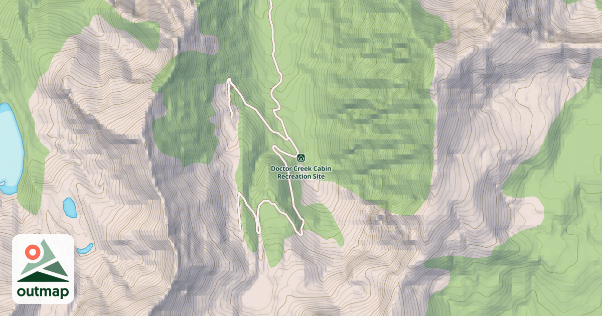 Map of Doctor Creek Cabin Recreation Site
