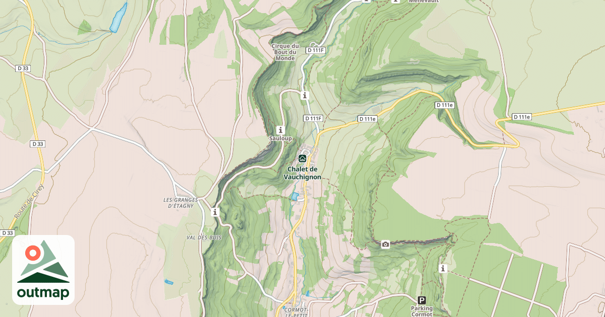 Map of Chalet de Vauchignon