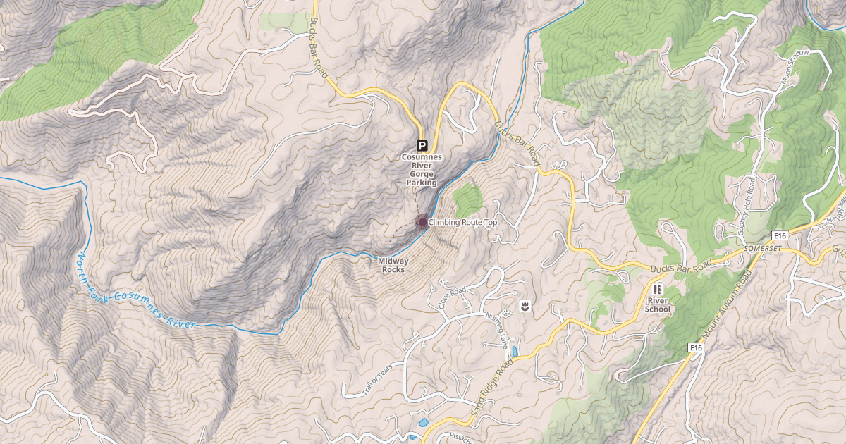 Map preview of Climbing Route Top