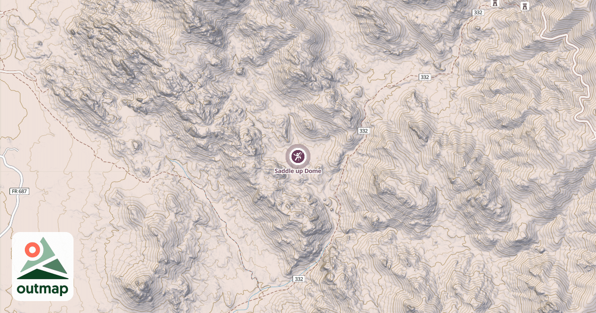 Map of Saddle up Dome
