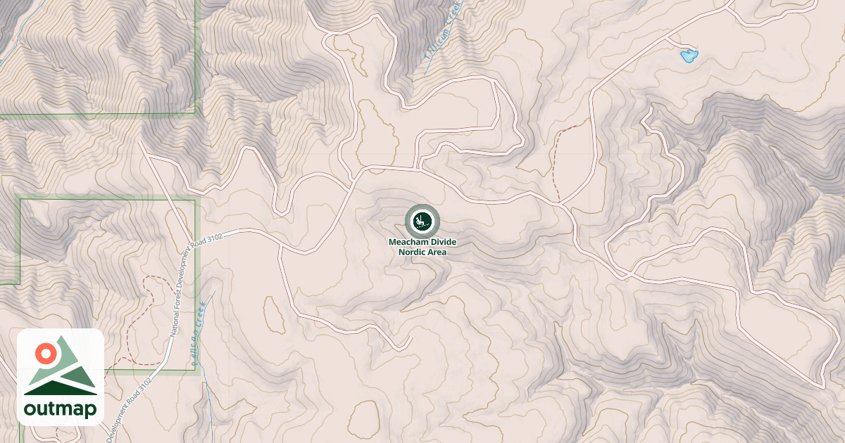 Map of Meacham Divide Nordic Area