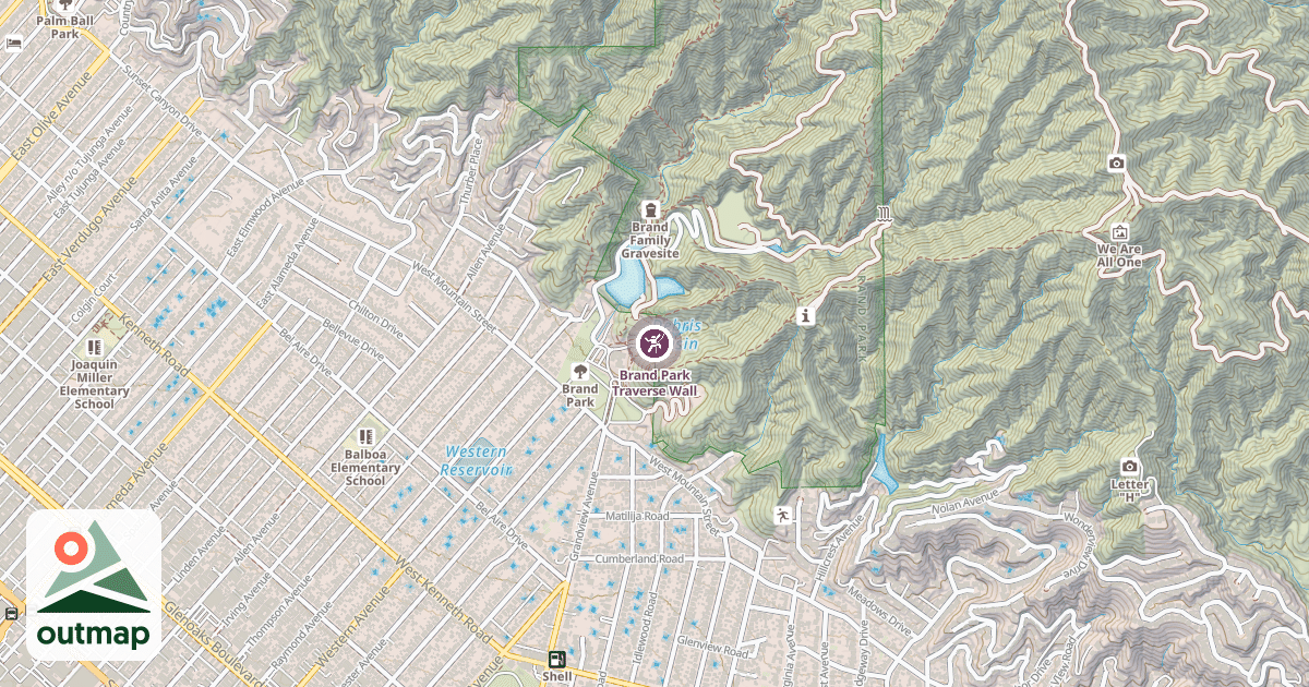 Map of Brand Park Traverse Wall