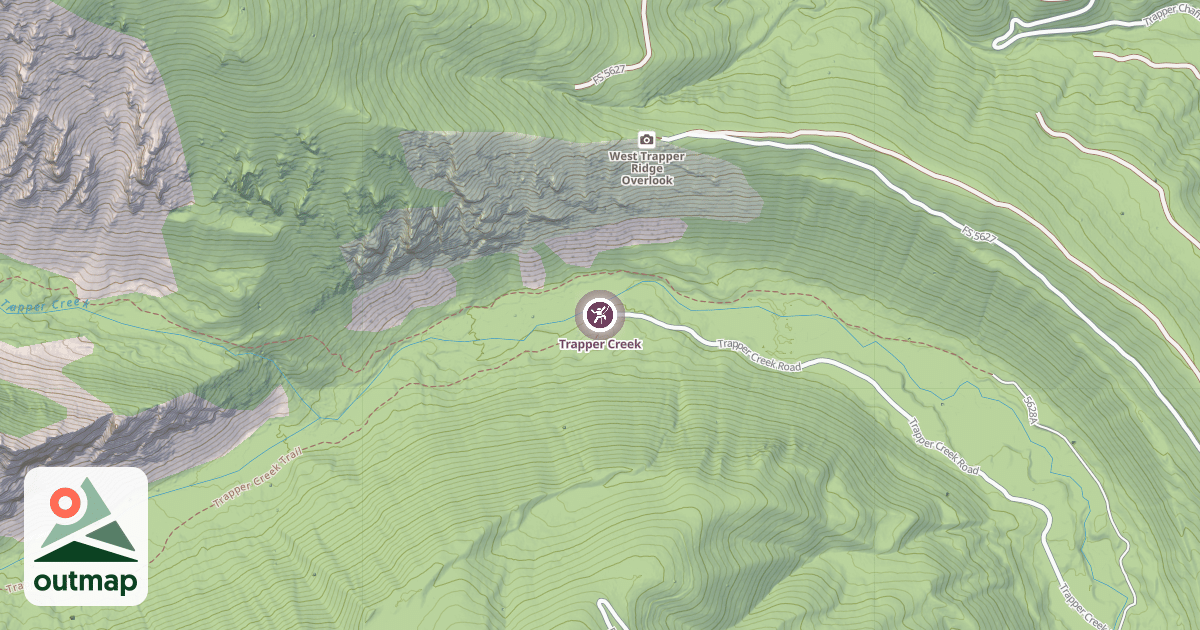 Map of Trapper Creek