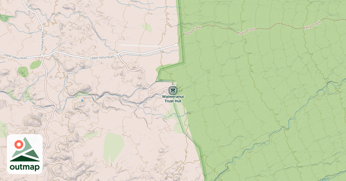 Map of Waiweranui Trust Hut