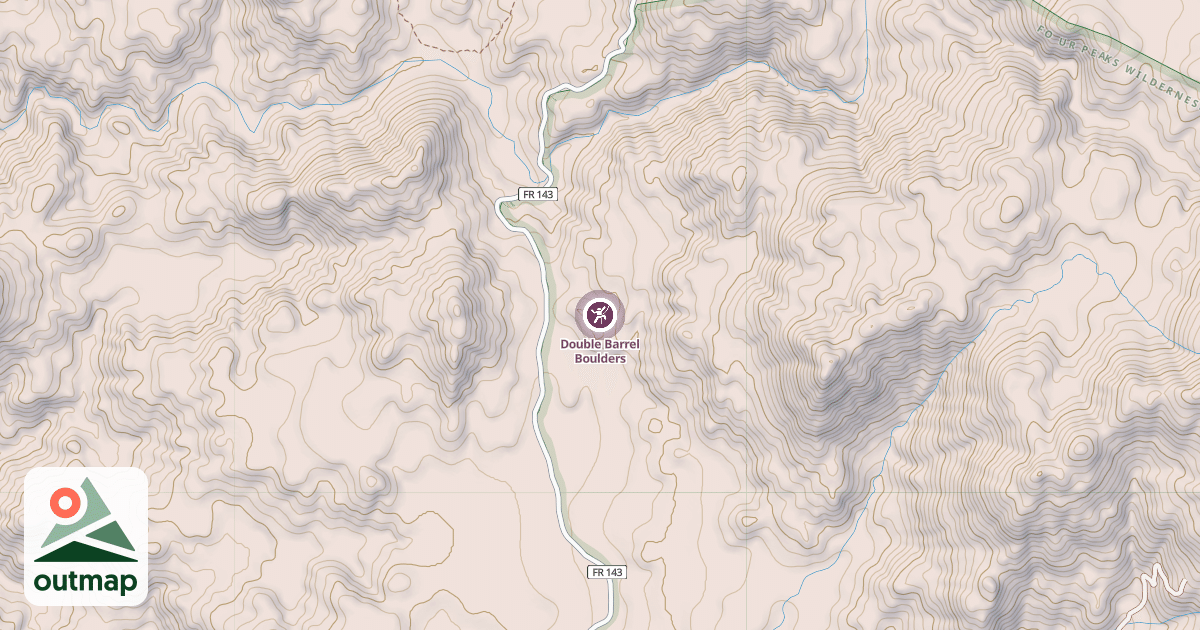 Map of Double Barrel Boulders