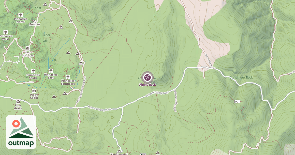 Map of Alpine Rock