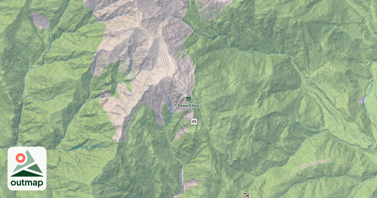 Map of Powell Hut