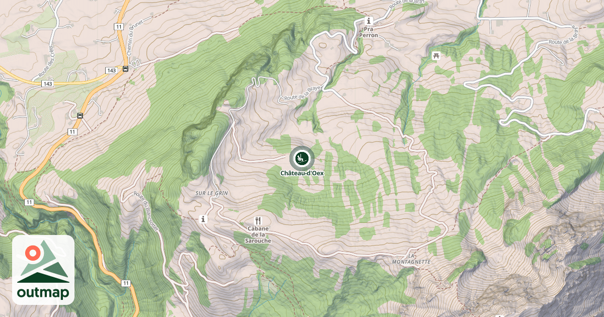 Map of Château-d'Oex