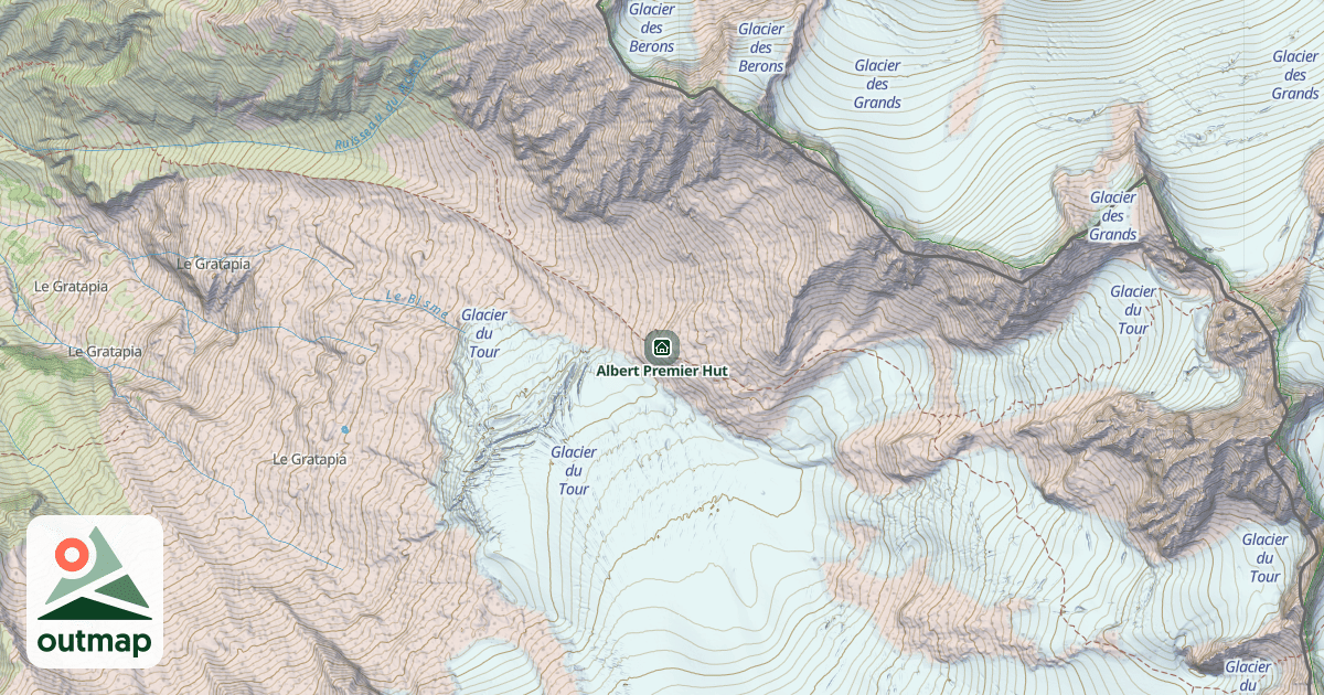 Map of Albert Premier Hut