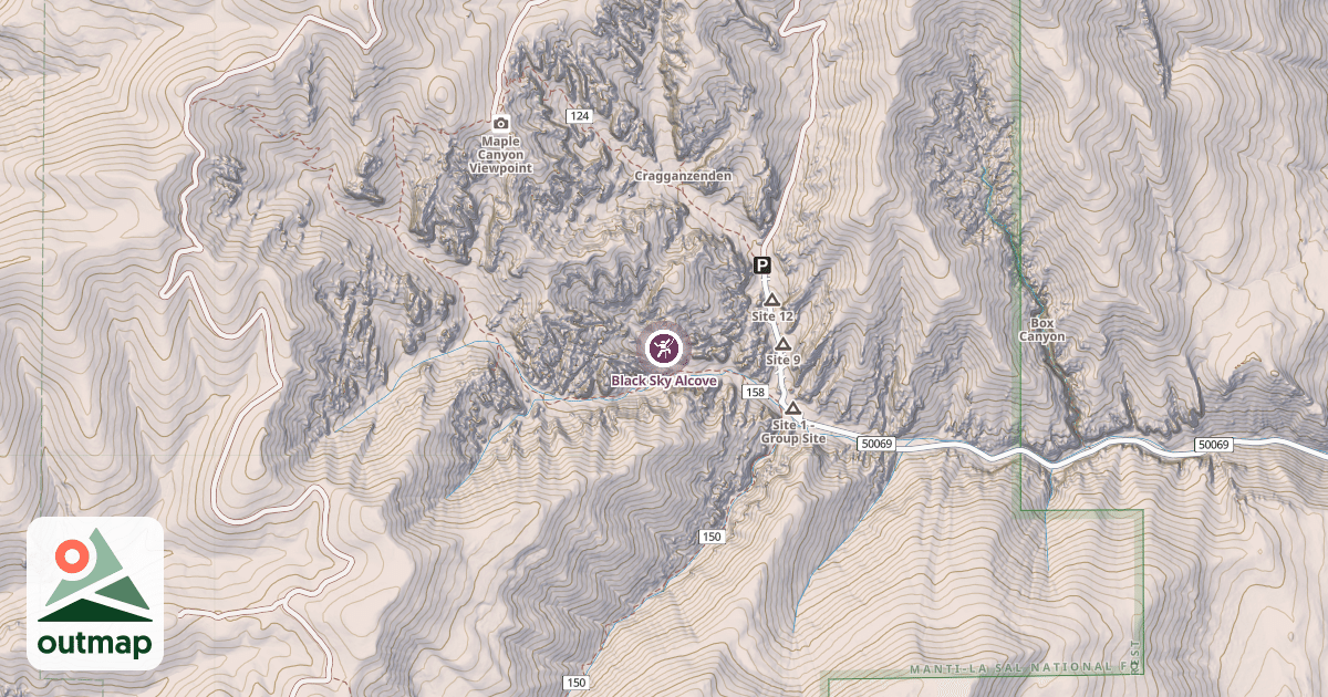 Map of Black Sky Alcove